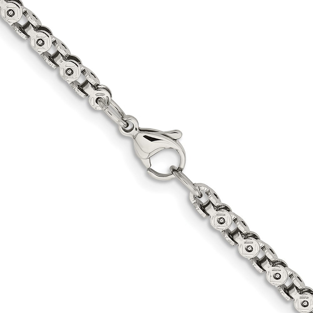 Chisel Stainless Steel Polished 20 inch Fancy Circle Link Chain