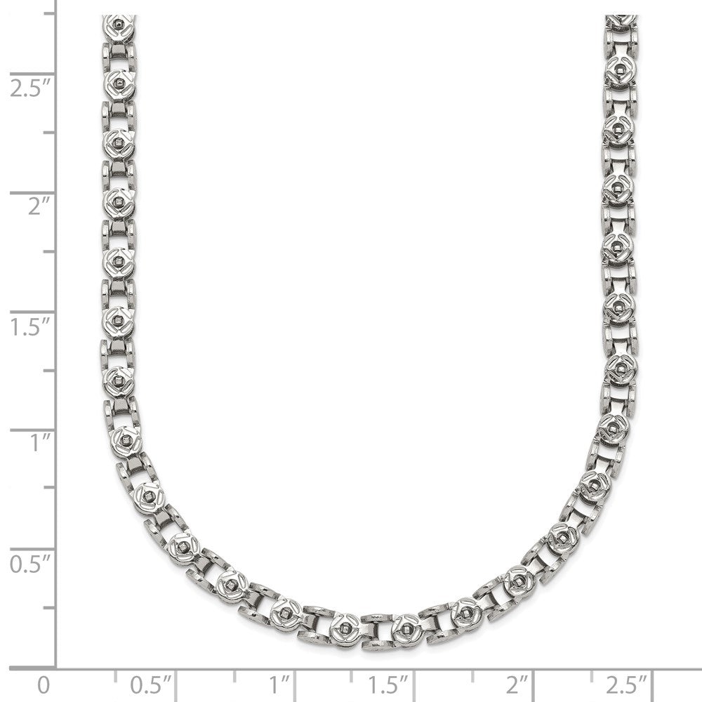 Chisel Stainless Steel Polished 20 inch Fancy Circle Link Chain