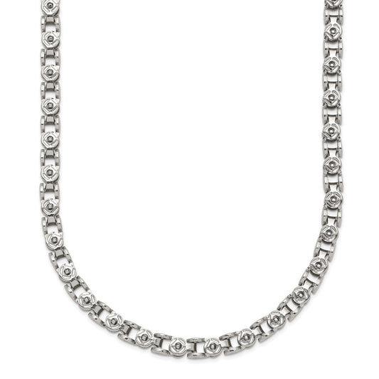 Chisel Stainless Steel Polished 18 inch Fancy Circle Link Chain