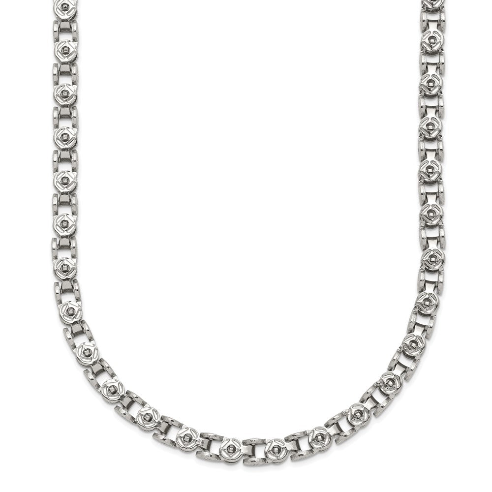 Chisel Stainless Steel Polished 22 inch Fancy Circle Link Chain