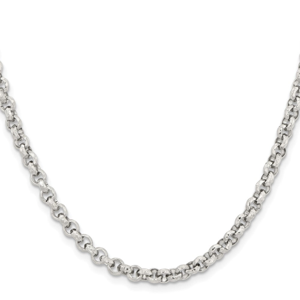 Chisel Stainless Steel Polished and Textured Fancy Rolo 20 inch Chain