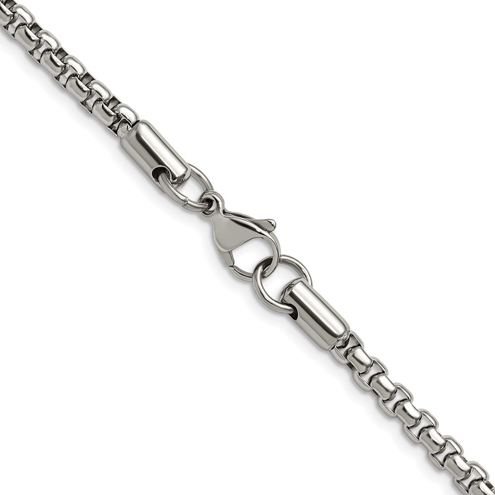 Chisel Stainless Steel Polished 3.9mm 30 inch Rounded Box Chain
