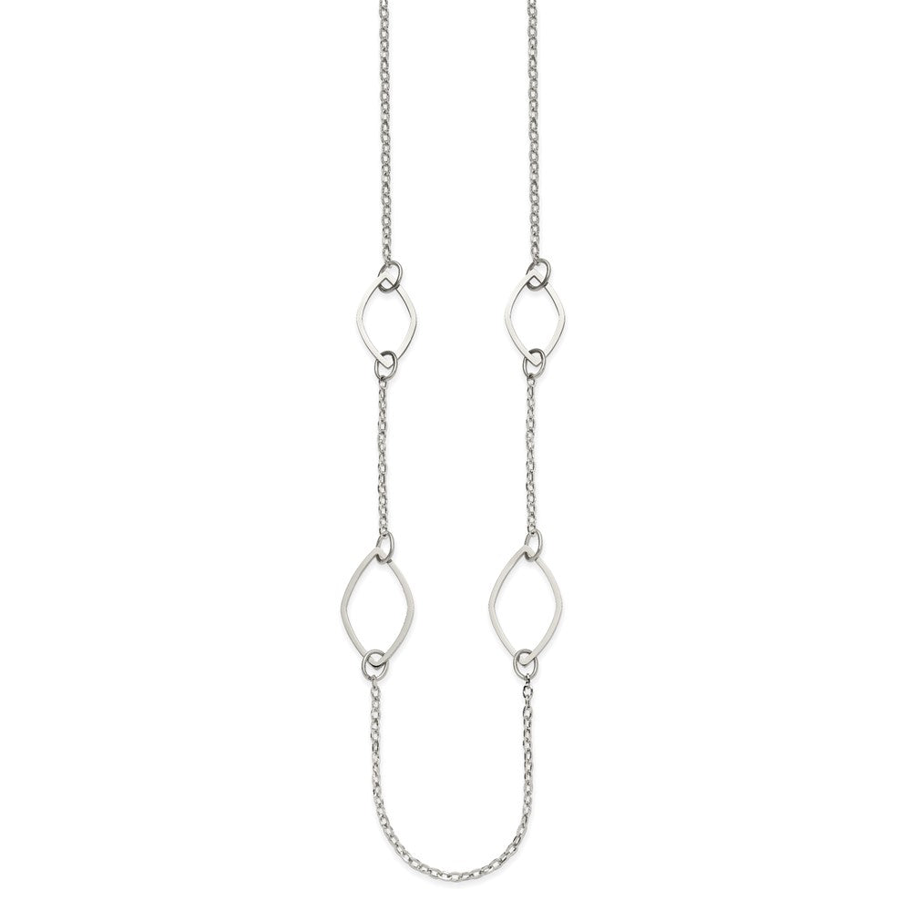Chisel Stainless Steel Polished Fancy Link 36 inch Necklace