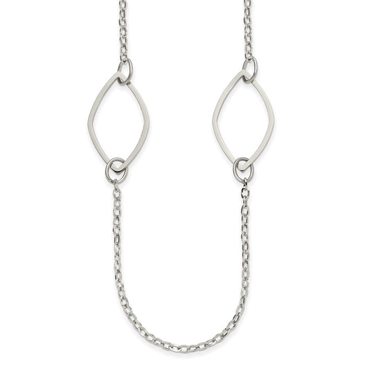 Chisel Stainless Steel Polished Fancy Link 36 inch Necklace
