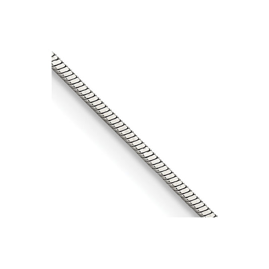 Chisel Stainless Steel Polished 1.5mm Square Snake 22 inch Chain