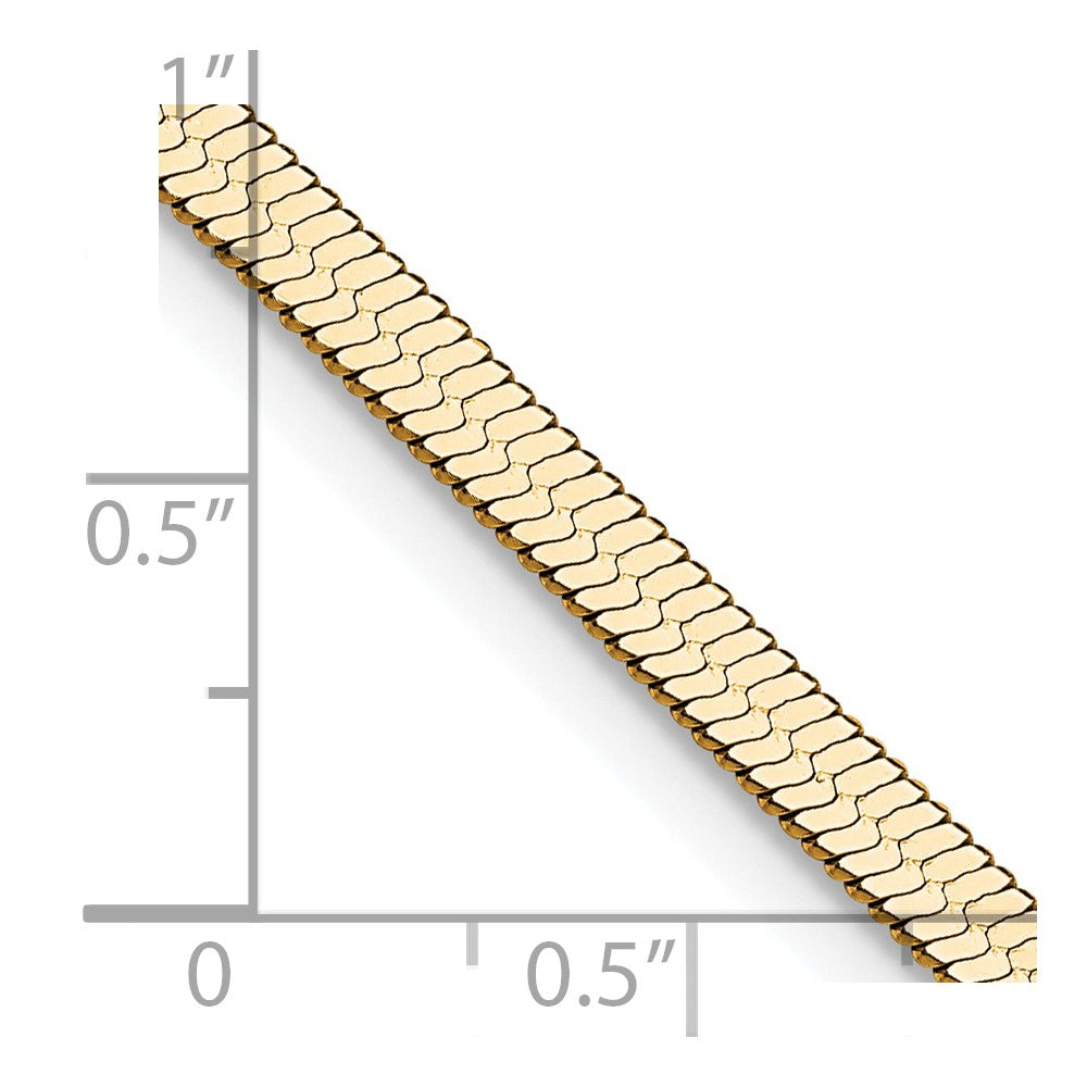 Chisel Stainless Steel Polished Yellow IP-plated 3.9mm 22 inch Herringbone Chain