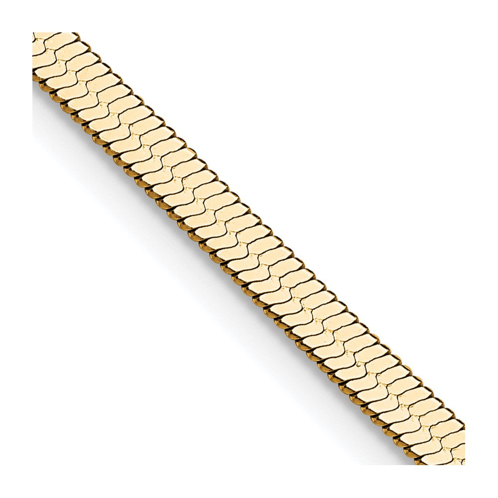 Chisel Stainless Steel Polished Yellow IP-plated 3.9mm 16 inch Herringbone Chain