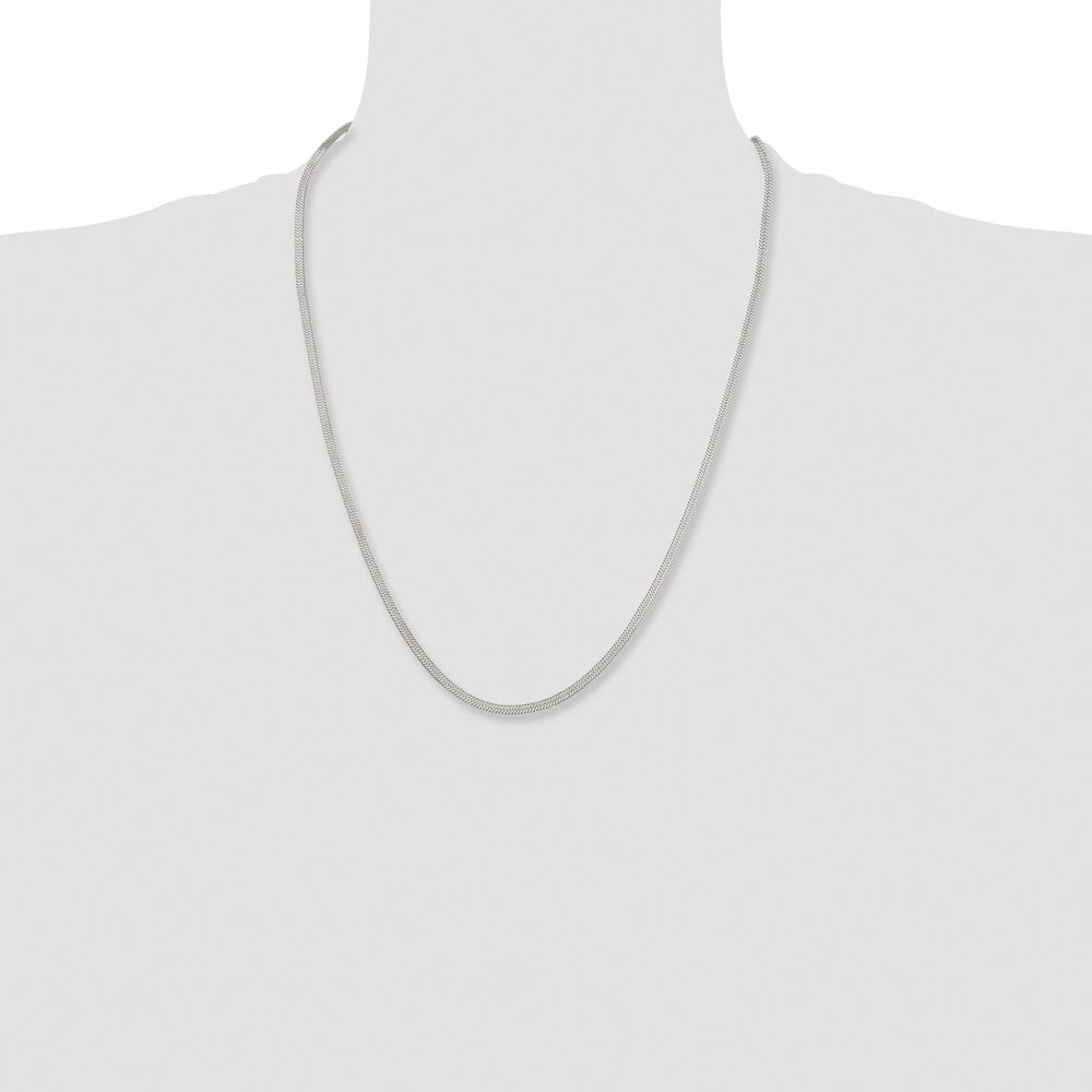 Chisel Stainless Steel Polished 3.4mm 24 inch Herringbone Chain