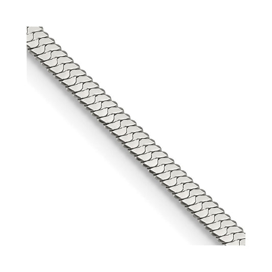 Chisel Stainless Steel Polished 3.4mm 24 inch Herringbone Chain