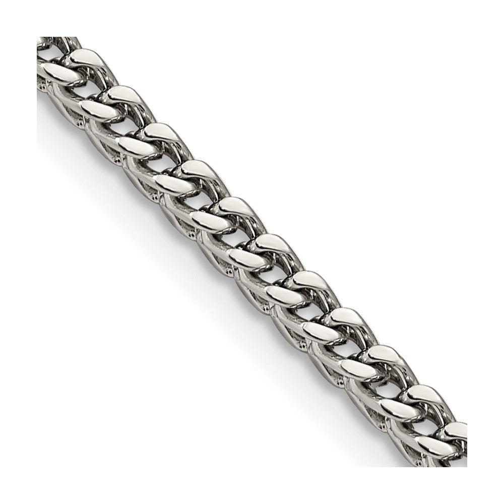 Chisel Stainless Steel Polished 4mm 24 inch Franco Chain