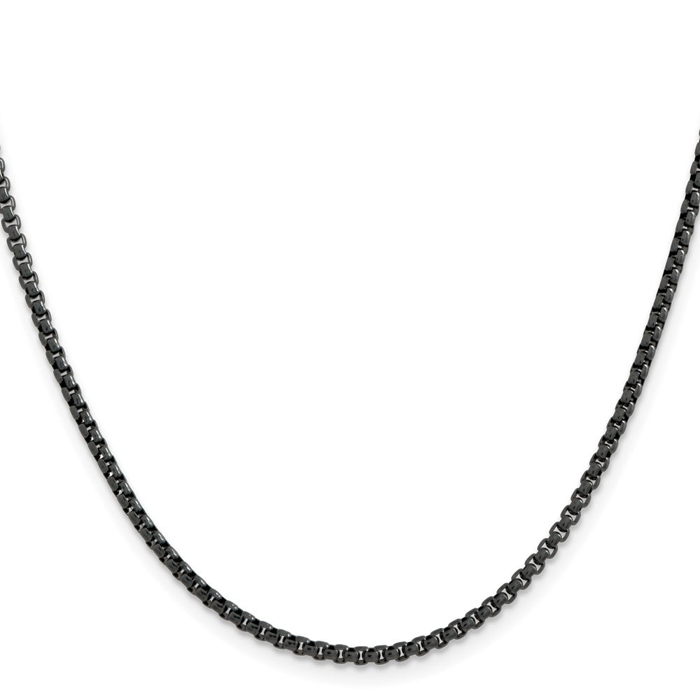Chisel Stainless Steel Polished Blue and Grey IP-plated 2.5mm 20 inch Box Chain