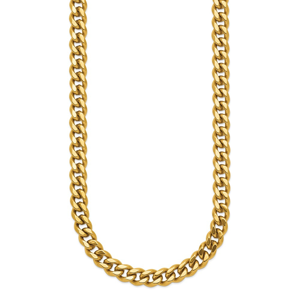 Chisel Stainless Steel Polished Yellow IP-plated 16 inch Plus a 3 inch Extension Curb Link Necklace