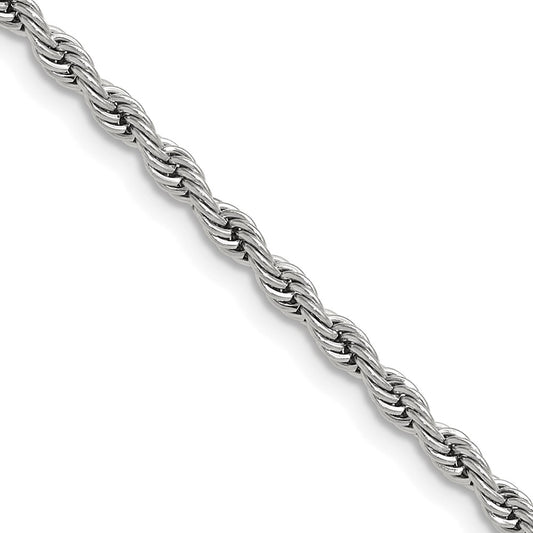 Chisel Stainless Steel Polished 3mm 22 inch Rope Chain