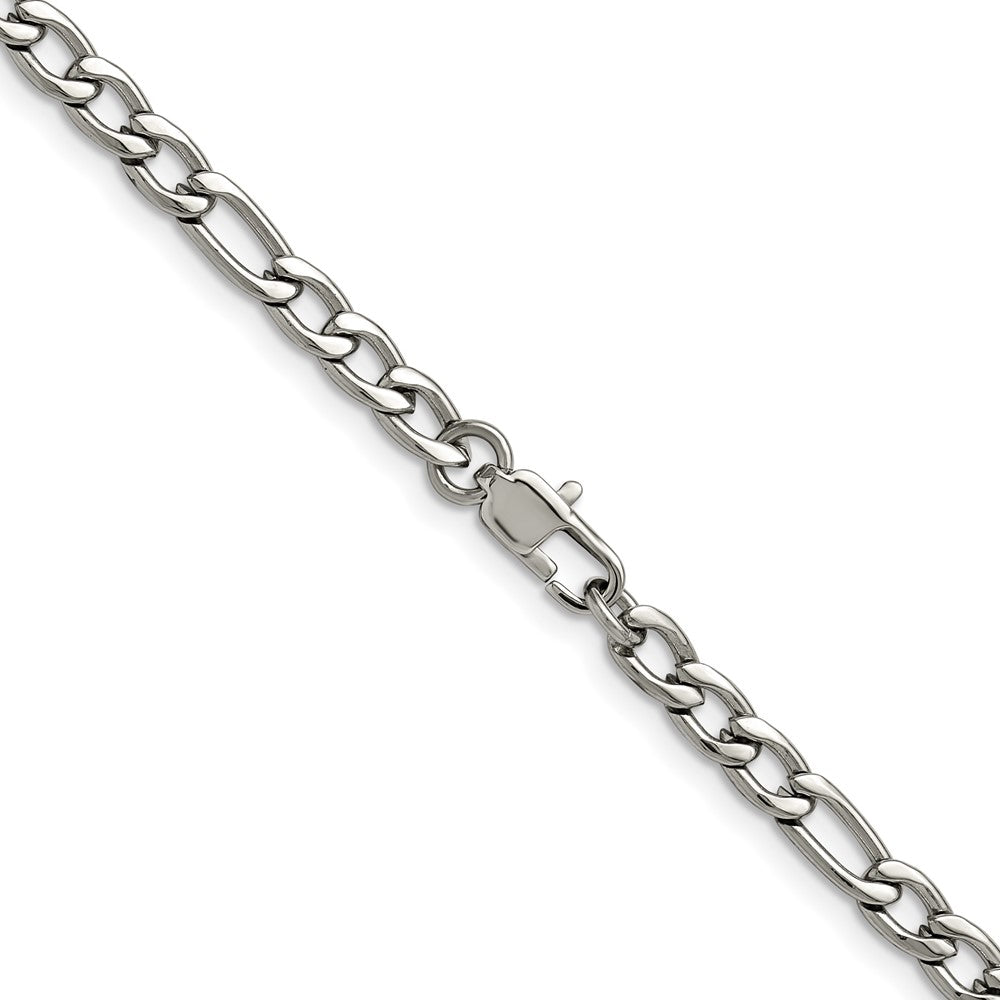Chisel Stainless Steel Polished 4mm 20 inch Figaro Chain