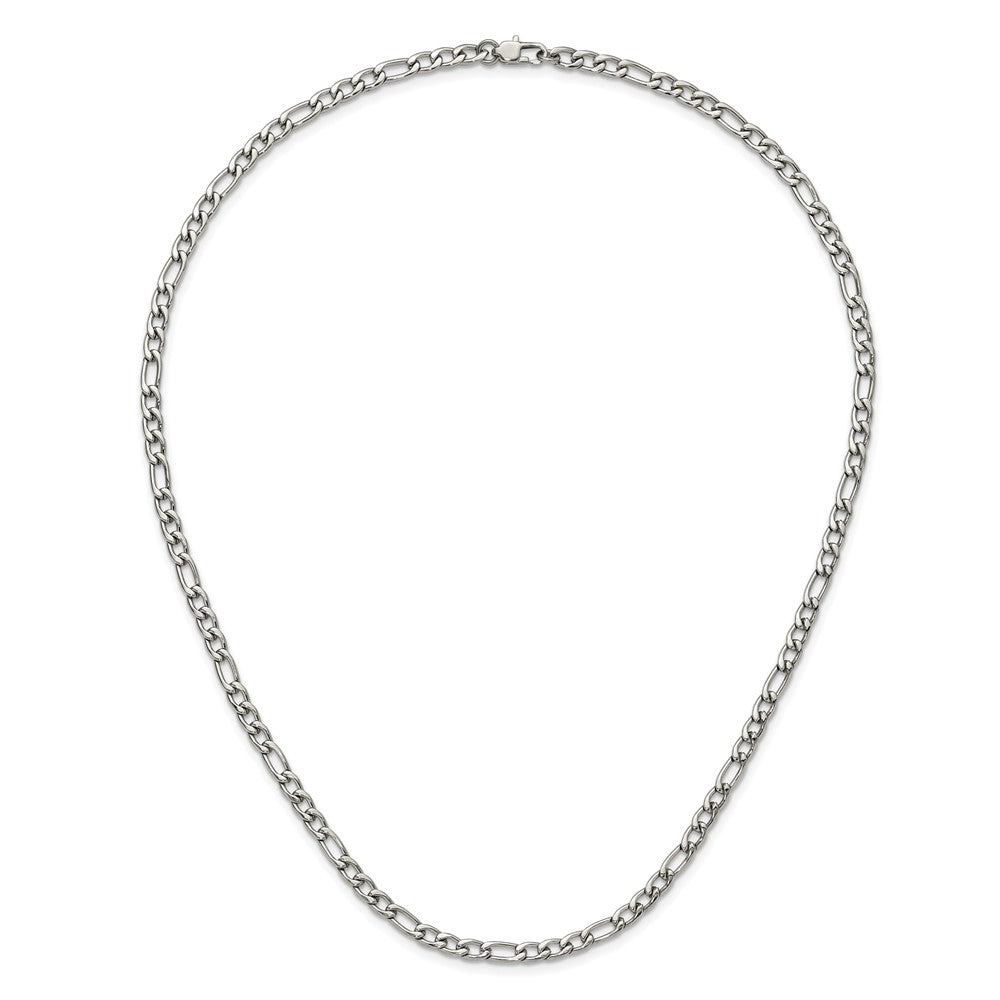 Chisel Stainless Steel Polished 4mm 20 inch Figaro Chain