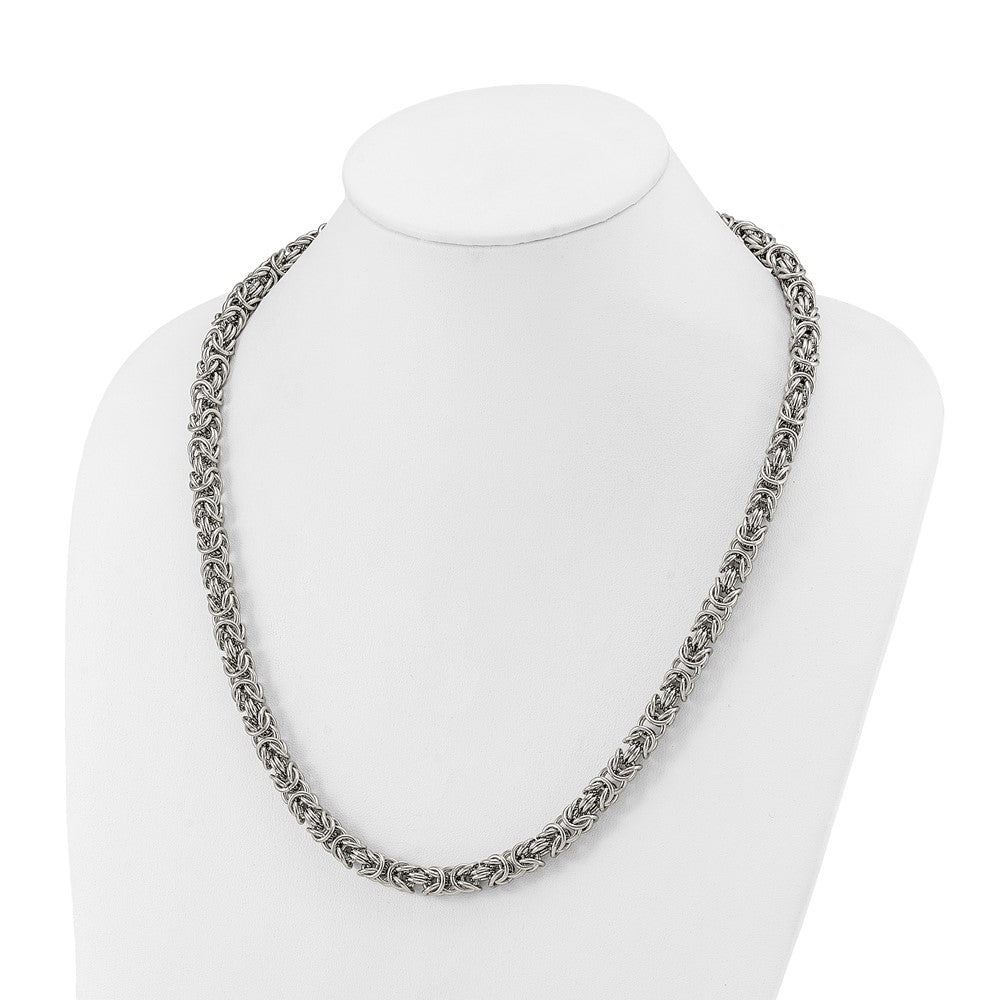 Chisel Stainless Steel Polished 8mm 24 inch Fancy Link Necklace