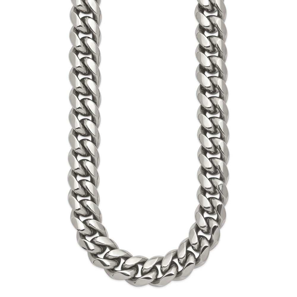 Chisel Stainless Steel Polished 14mm 24 inch Curb Link Necklace