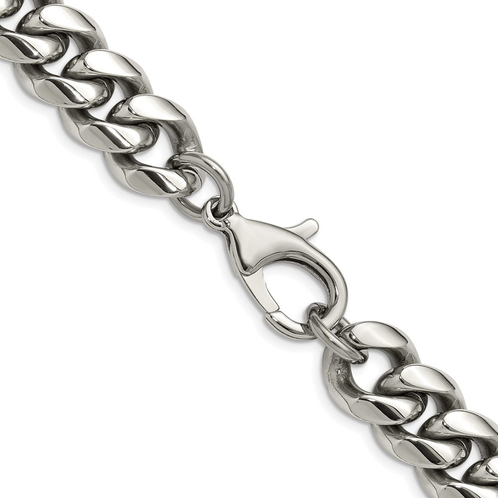 Chisel Stainless Steel Polished 14mm 24 inch Curb Link Necklace
