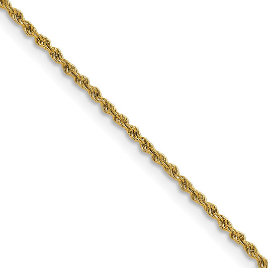 Chisel Stainless Steel Polished Yellow IP-plated 1.5mm 22 inch Rope Chain