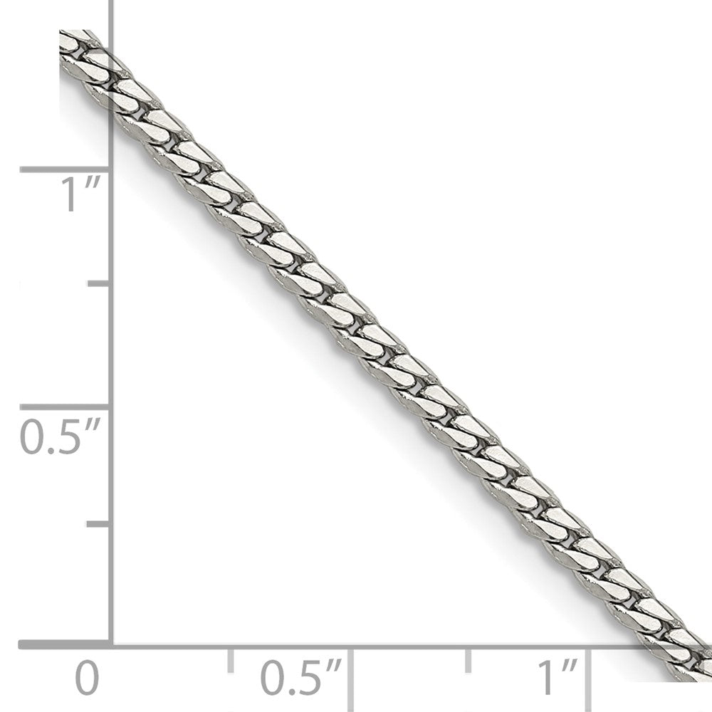 Chisel Stainless Steel Polished 2.5mm 18 inch Curb Chain Necklace