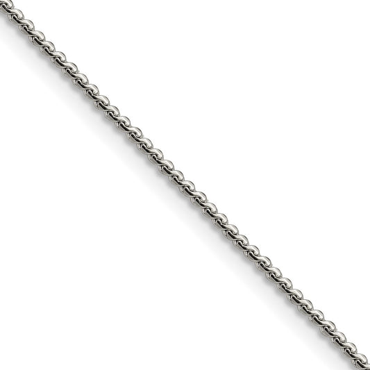 Chisel Stainless Steel Polished 1.5mm 20 inch Fancy Curb Link Necklace