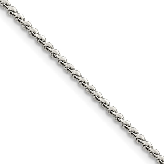 Chisel Stainless Steel Polished 2mm 16 inch Fancy Curb Link Necklace