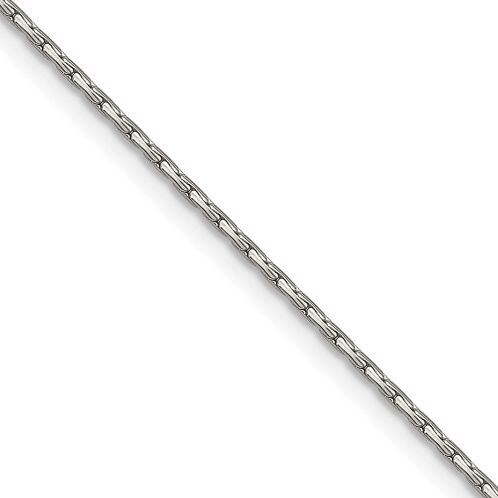 Chisel Stainless Steel Polished 1mm 16 inch Oval Box Chain Necklace