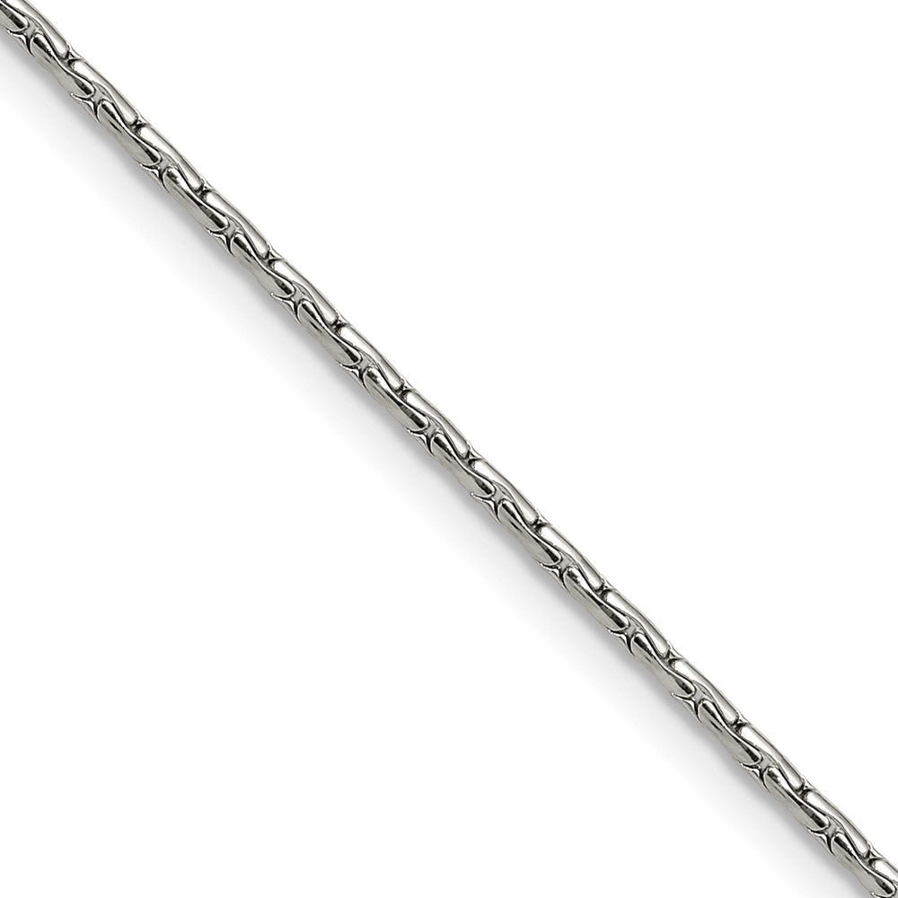 Chisel Stainless Steel Polished 1.5mm 20 inch Oval Box Chain Necklace