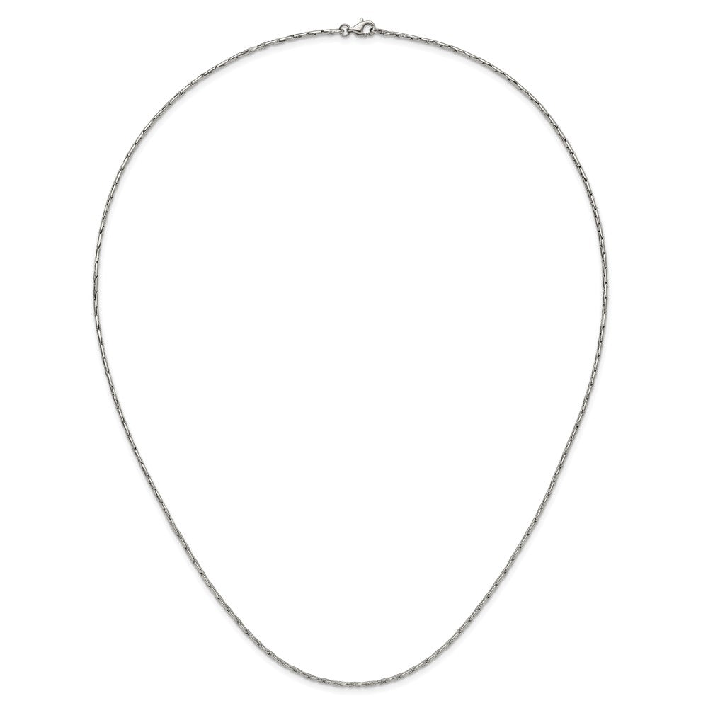 Chisel Stainless Steel Polished 1.7mm 20 inch Oval Box Chain Necklace