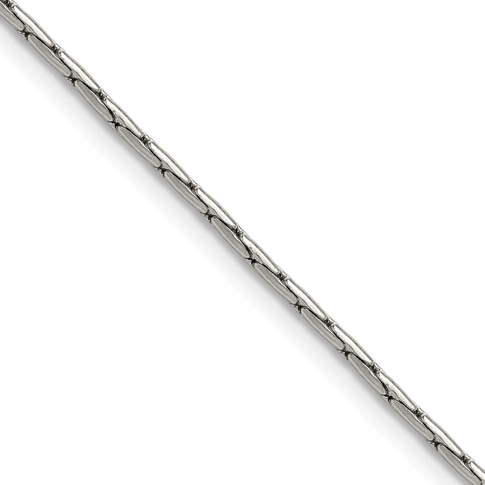Chisel Stainless Steel Polished 1.7mm 18 inch Oval Box Chain Necklace