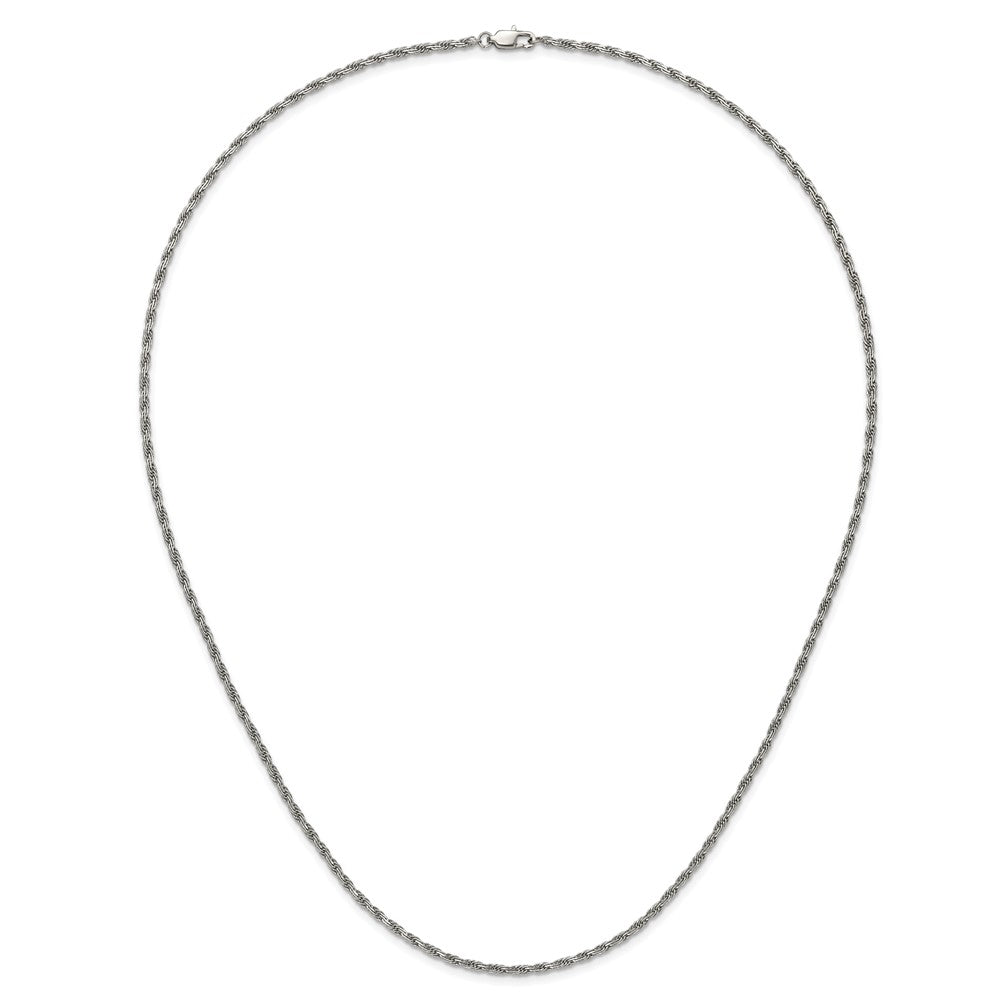 Chisel Stainless Steel Polished 2mm 20 inch Fancy Rope Chain
