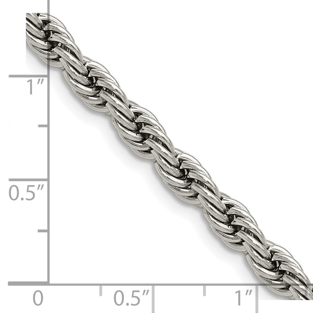 Chisel Stainless Steel Polished 5mm 18 inch Rope Chain