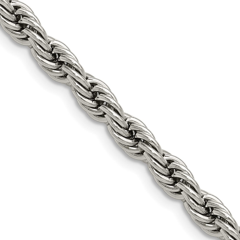 Chisel Stainless Steel Polished 5mm 18 inch Rope Chain
