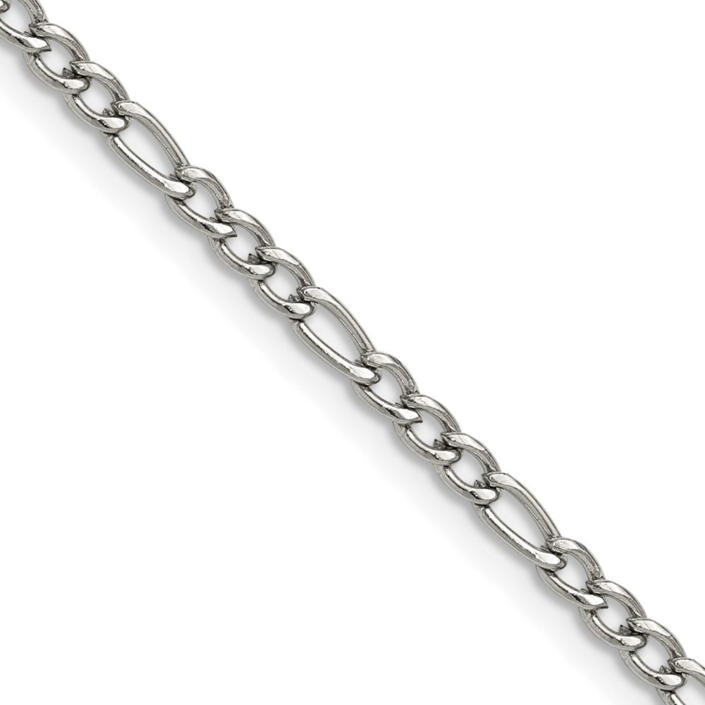 Chisel Stainless Steel Polished 3mm 20 inch Figaro Chain