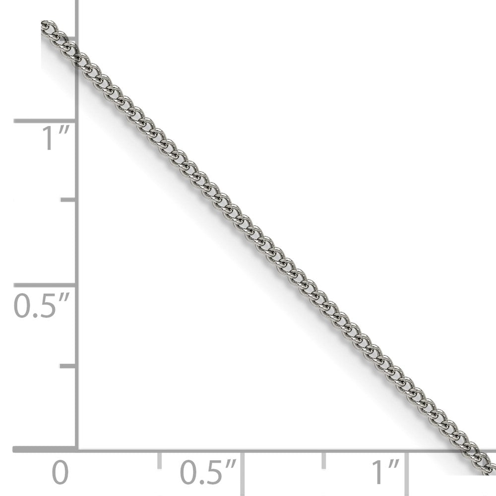 Chisel Stainless Steel Polished 1.5mm 18 inch Curb Chain