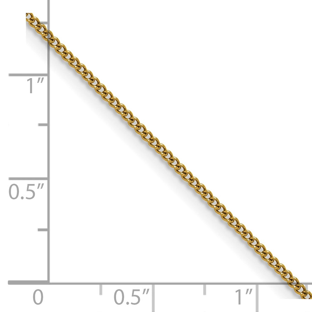 Chisel Stainless Steel Polished Yellow IP-plated 1.5mm 24 inch Curb Chain