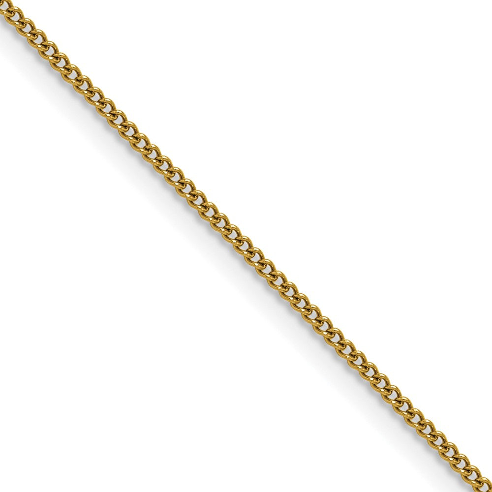 Chisel Stainless Steel Polished Yellow IP-plated 1.5mm 20 inch Curb Chain