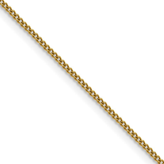 Chisel Stainless Steel Polished Yellow IP-plated 1.5mm 24 inch Curb Chain