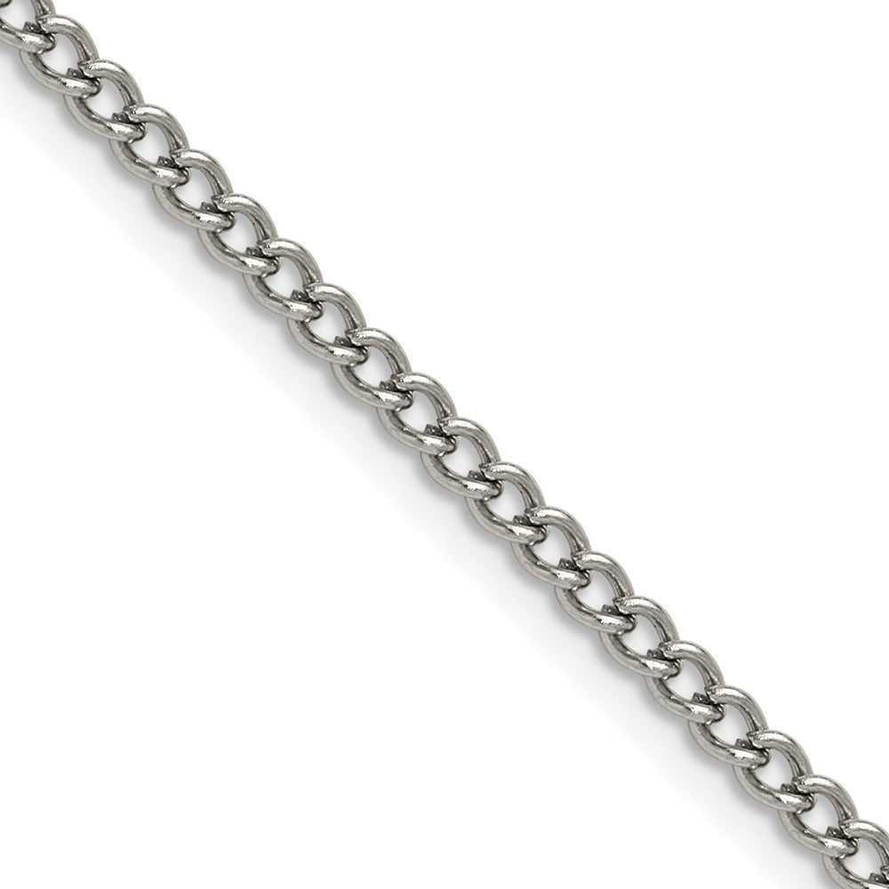 Chisel Stainless Steel Polished 3mm 20 inch Round Curb Chain