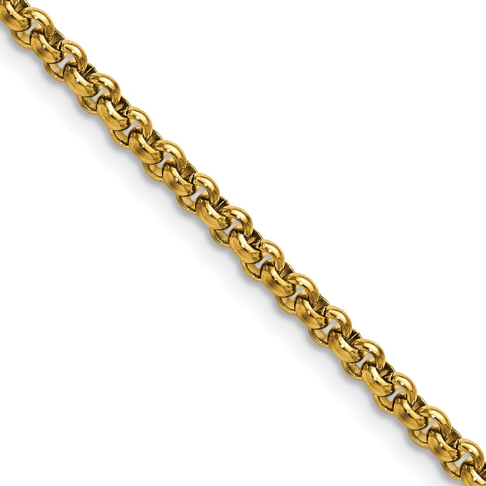 Chisel Stainless Steel Polished Yellow IP-plated 3mm 16 inch Rolo Chain