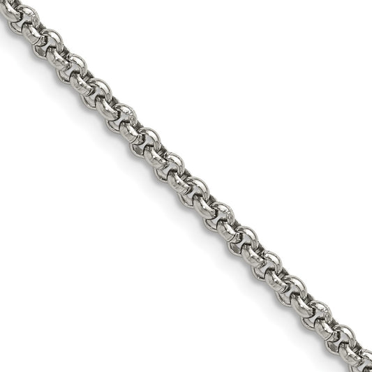 Chisel Stainless Steel Polished 3mm 18 inch Rolo Chain
