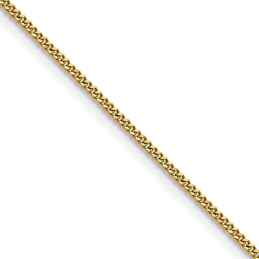 Chisel Stainless Steel Polished Yellow IP-plated 1.5mm 22 inch Curb Chain