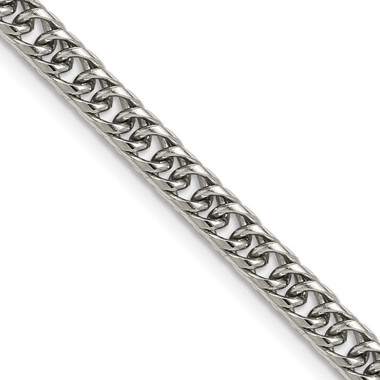 Chisel Stainless Steel Polished 5mm 24 inch Double Curb Chain