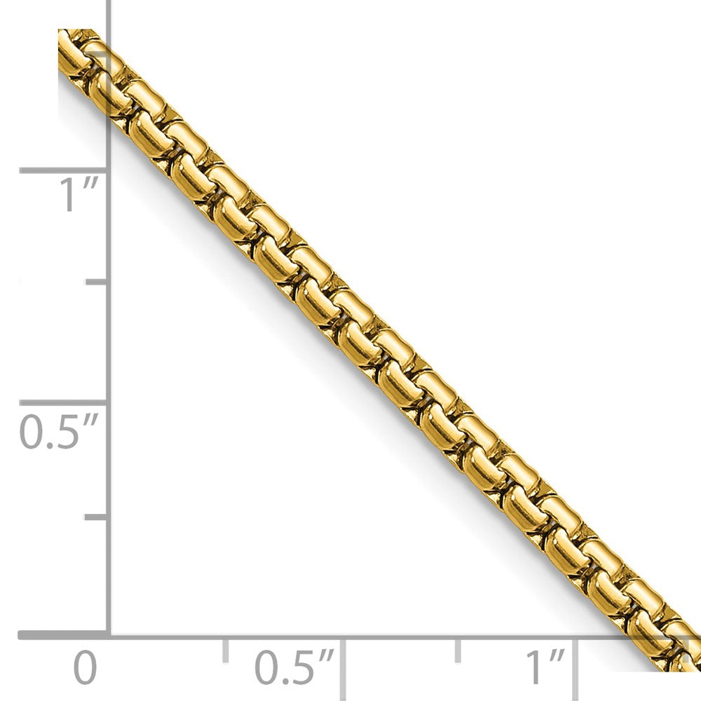 Chisel Stainless Steel Polished Yellow IP-plated 3mm 22 inch Flat Box Chain