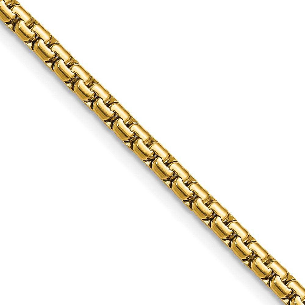 Chisel Stainless Steel Polished Yellow IP-plated 3mm 20 inch Flat Box Chain