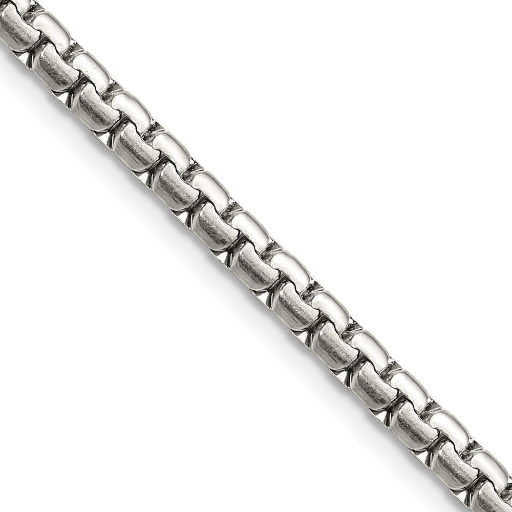 Chisel Stainless Steel Polished 4mm 18 inch Flat Box Chain