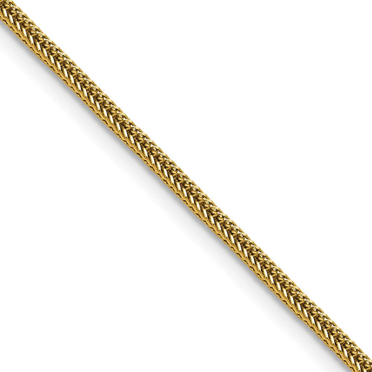 Chisel Stainless Steel Polished Yellow IP-plated 1.5mm 24 inch Square Wheat Chain