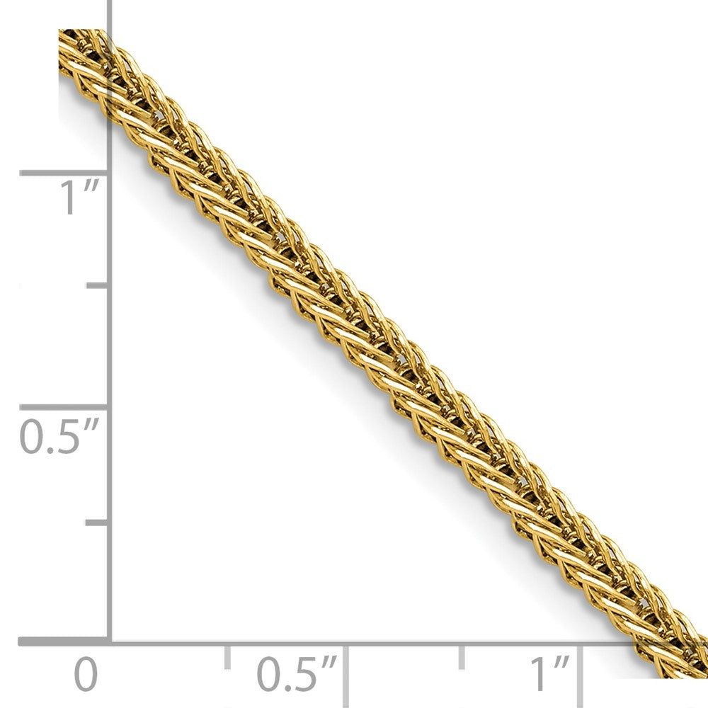 Chisel Stainless Steel Polished Yellow IP-plated 3.2mm 20 inch Square Wheat Chain