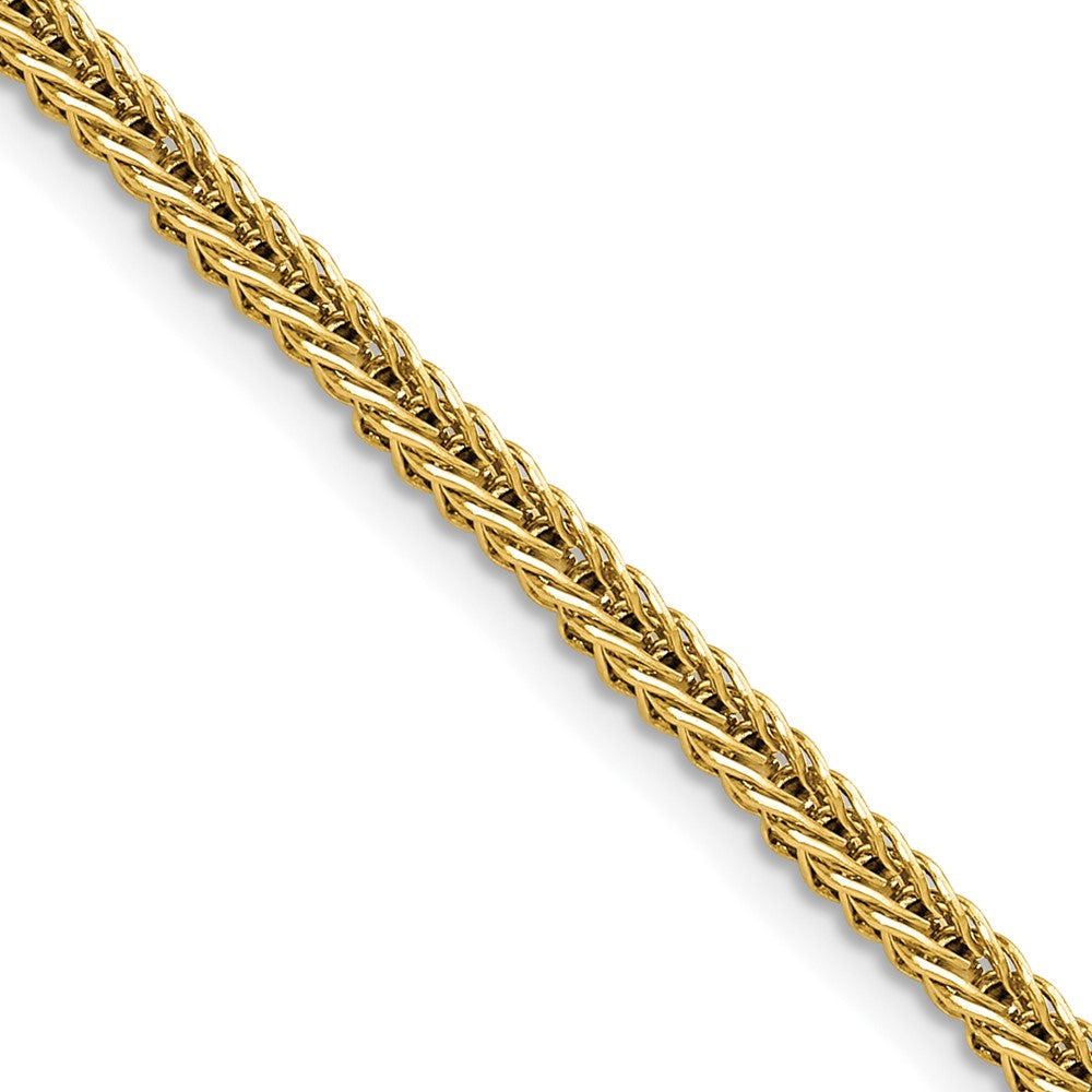 Chisel Stainless Steel Polished Yellow IP-plated 3.2mm 24 inch Square Wheat Chain