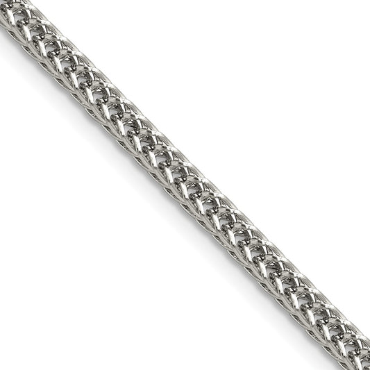 Chisel Stainless Steel Polished 3.2mm 22 inch Square Wheat Chain